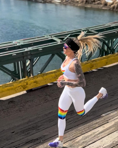 Rainbow Road Baselayer-Leggings für Damen