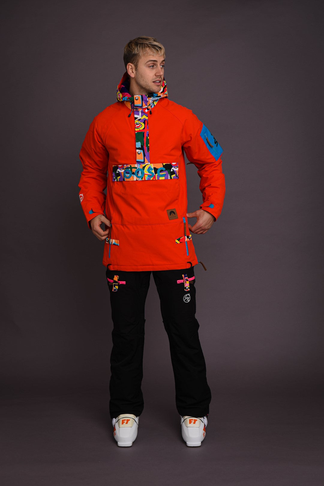 Fresh Pow Men's Ski & Snowboard Bib Jamie Nicholls Signature Series - Black